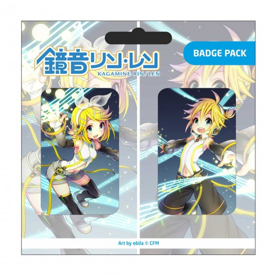 Kagamine Rin & Len Badge pack, set of 2 (Art by ebila)