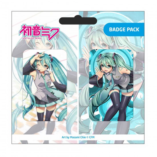 Hatsune Miku Badge pack, set of 2 (Art by Masami Chie)