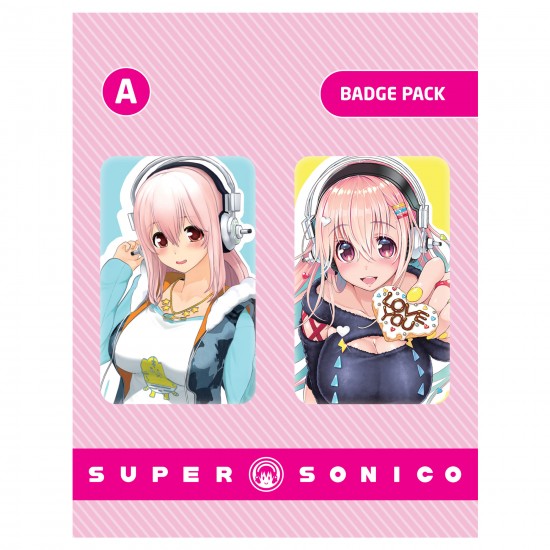 Super Sonico Badge Pack Ver A