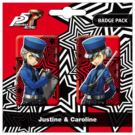 Persona 5 Royal Badge pack, set of 2: Justine & Caroline