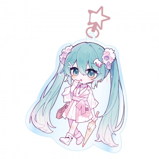 Hatsune Miku Kawaii Summer Time Acrylic Key Chain