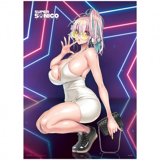 Super Sonico Super Star Fabric Poster (A0)