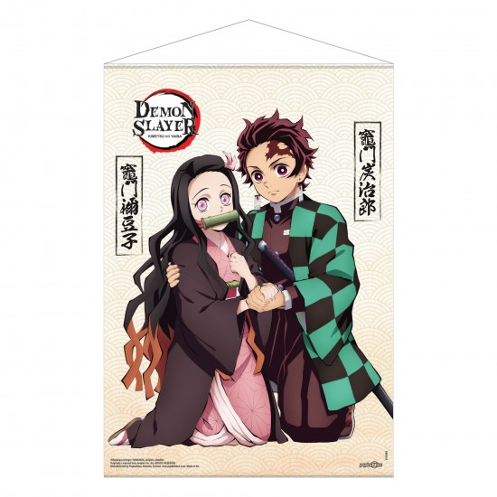 Demon Slayer: Tanjiro & Nezuko Kamado Fabric Wall Scroll